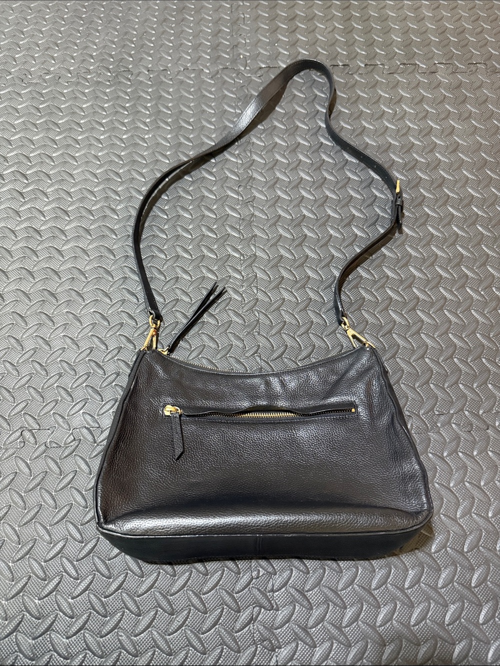 Nordstrom leather crossbody bag black pebbled